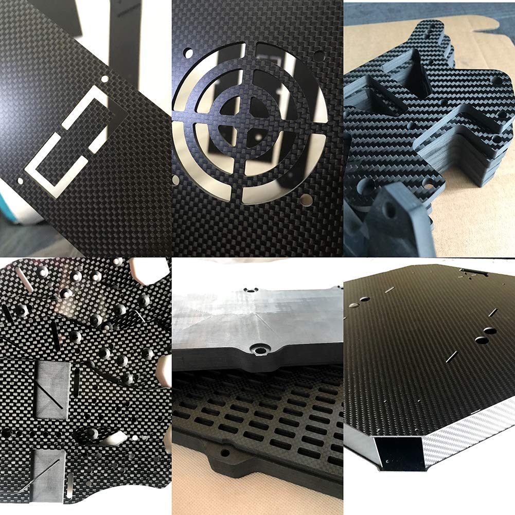 Grueso 6Mm7Mm8Mm9Mm10Mm12Mm15Mm20Mm Plancha Fibra Carbono Placa Fibra Carbono Sarga Mate 150X150Mm/15Mm