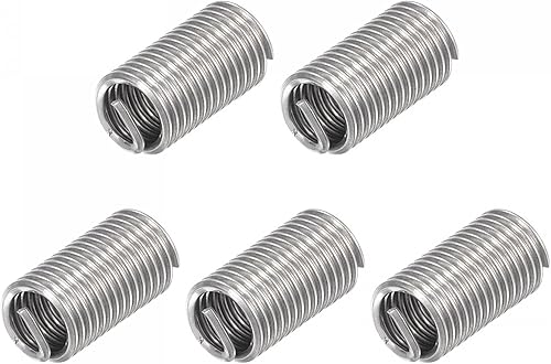 Miniatura 9 de uxcell Insertos de rosca de alambre 1/4-20 UNC 3.0D 304 Tipo helicoidal de acero inoxidable Reparación de tornillo de alambre en espiral Manga