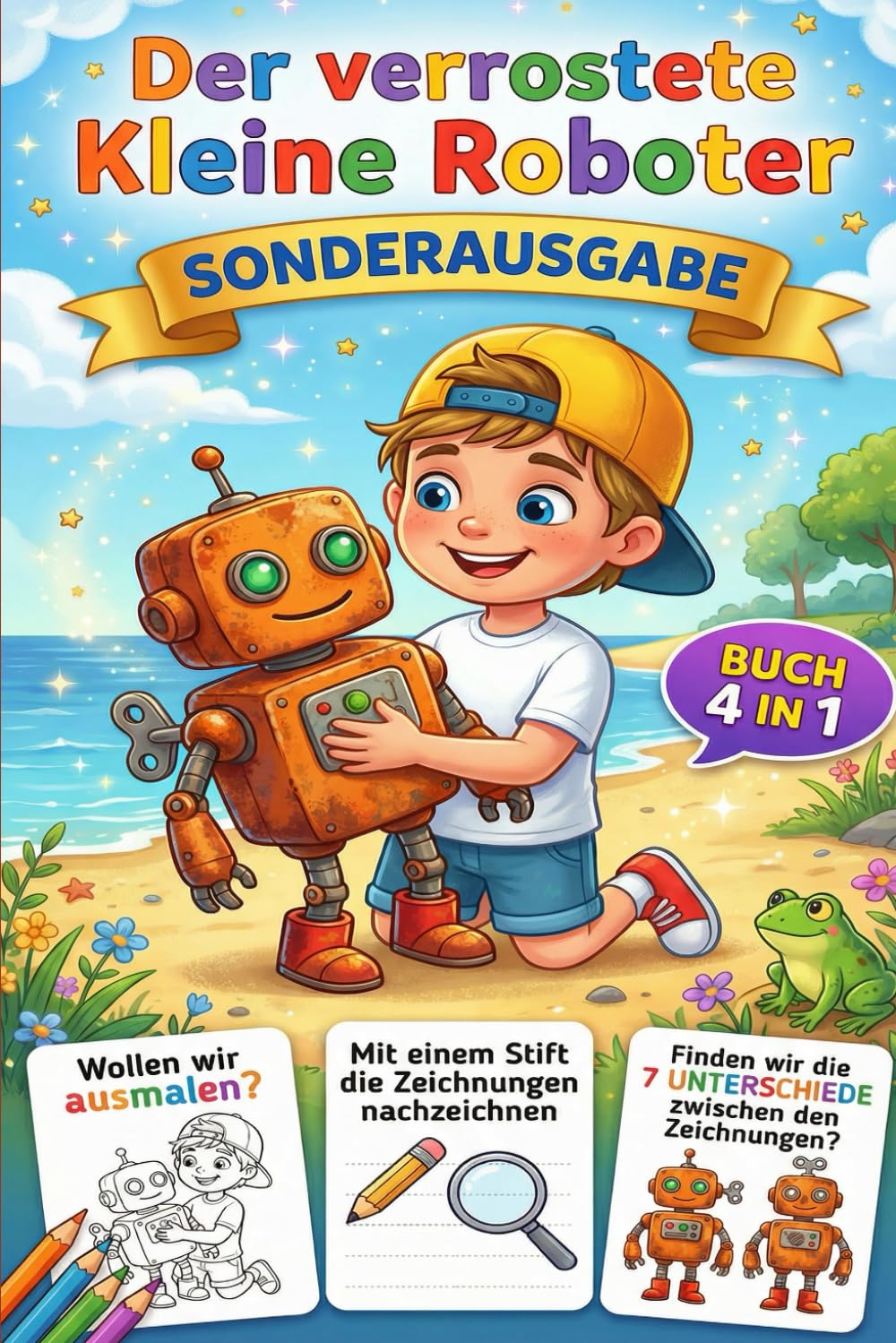 Der verrostete kleine Roboter: - SONDERAUSGABE – Eine Geschichte + 3 kreative Aktivitäten (4 in 1)