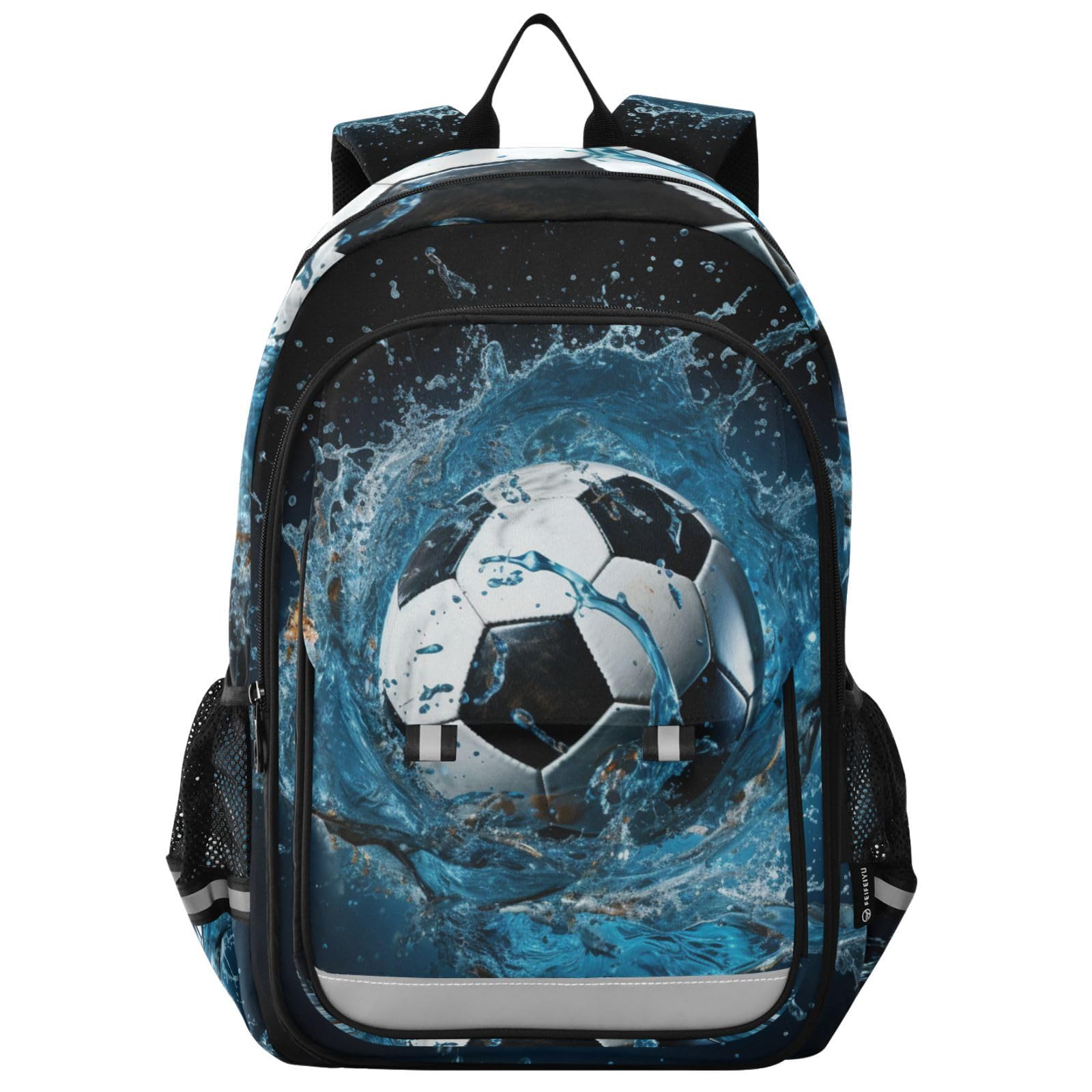 Fútbol De Agua Azul Fresco Mochila Escolar para Estudiantes, Mochilas para Niños, para Viajes y Adolescentes