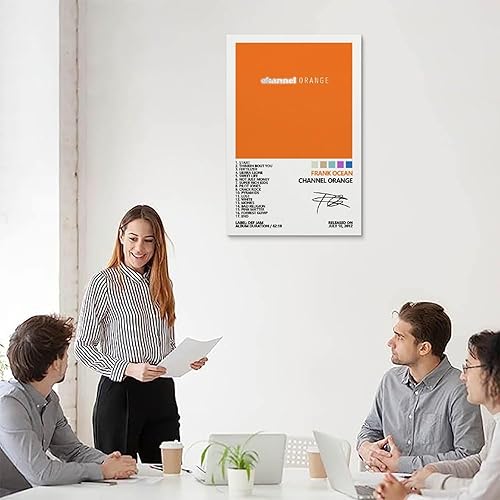 Miniatura 5 de Frank - Póster con portada de álbum de música naranja del canal del océano para habitación, póster estético en lienzo para pared, decoración de