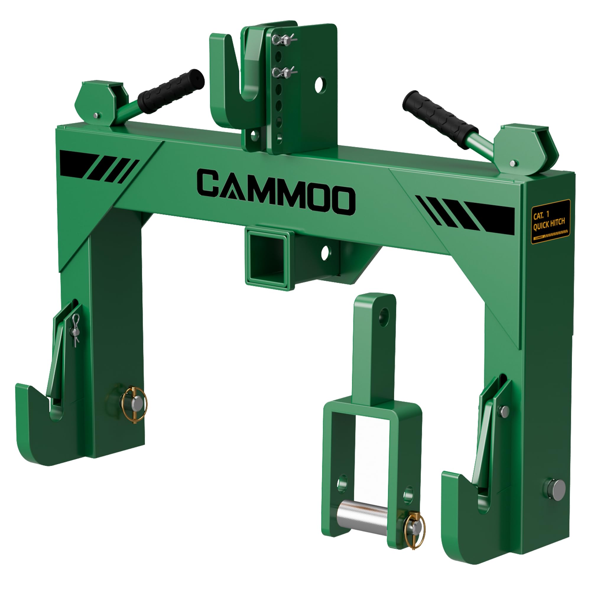 CAMMOO 3 Point Quick Hitch with 2 Inch Receiver Green