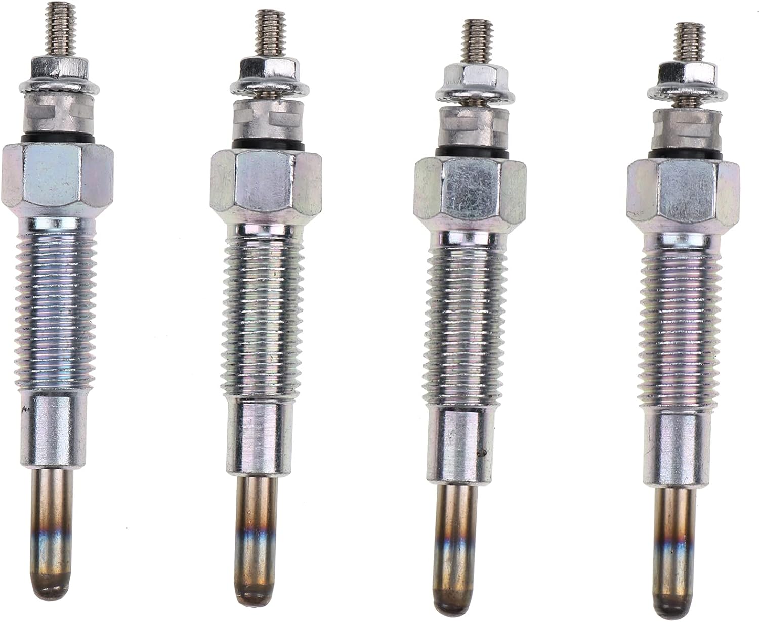 ZTUOAUMA 4X Glow Plugs 15221-65510 15401-65510 9827560 Compatible with Kubota V1402 V1702 V1902 D1302 Bobcat 743 643 743B New Holland L455 L553 L555