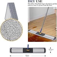 Vista 6 de 36" Commercial Mop for Floor Cleaning, Masthome Heavy Duty Industrial Mop with 3 Pads, Professional Microfiber Mops with 60'' Long Handle,Large Dust