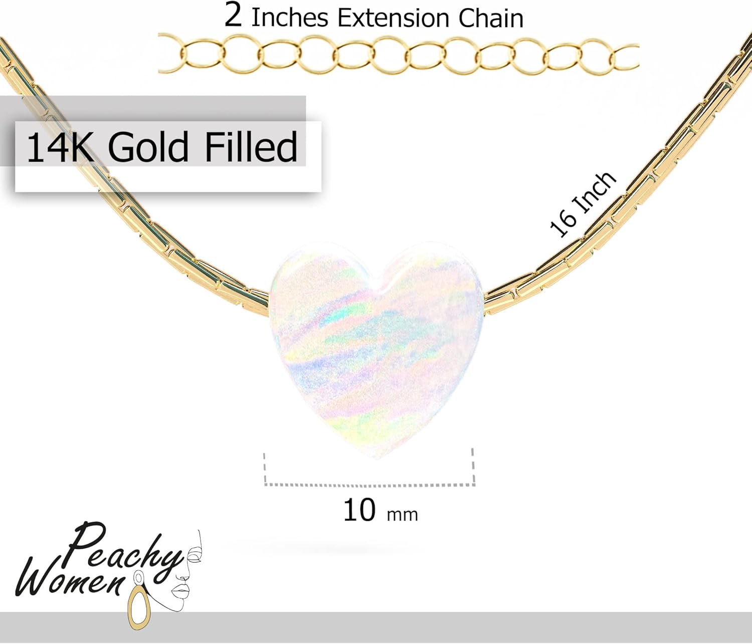 Heart Opal Necklace - Image 5