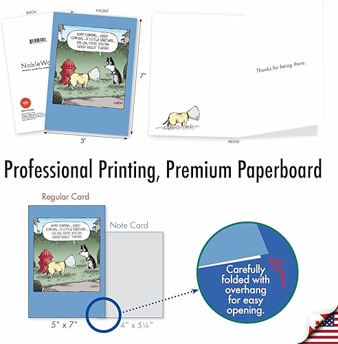 Miniatura 3 de NobleWorks - 1 tarjeta de felicitación divertida de agradecimiento - Papelería de agradecimiento y gratitud de dibujos animados - Dirección correcta