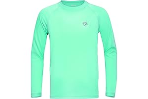 Kids UV SPF Fishing Long Sleeve Shirts 1/2 Pack Boys Quick Dry Sun Protection Shirt