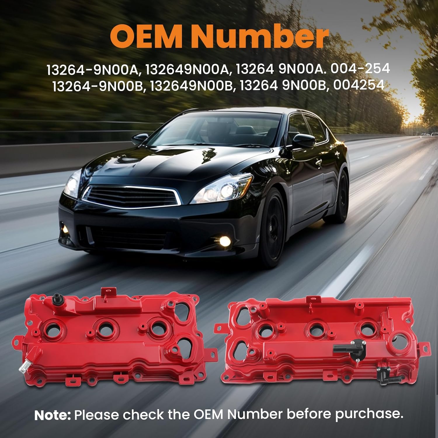maXpeedingrods Upgrade Aluminum Engine Valve Cover Left & Right, for Nissan Altima 15-18, for Pathfinder 15-16, for Murano 15-20, for Infiniti QX60 2015-2018, V6 3.5L,13264-9N00A 13264-9N00B