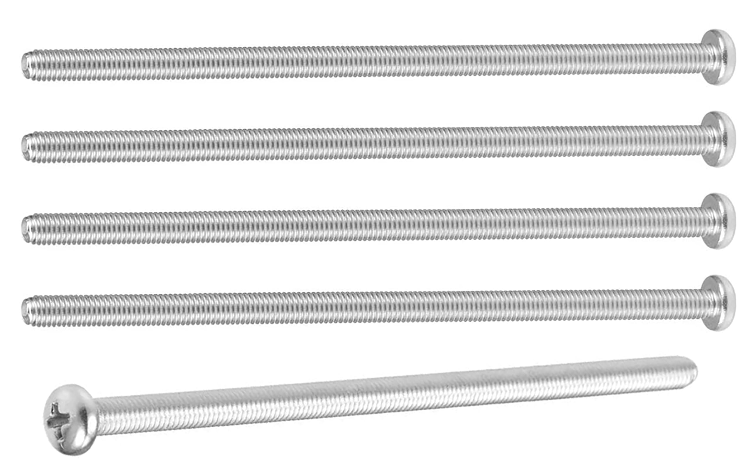 NACX M5 x 115mm Machine Screws, Pan Phillips Cross Head Screws, 304 Stainless Steel Fasteners Bolts, 8Pcs — image 1