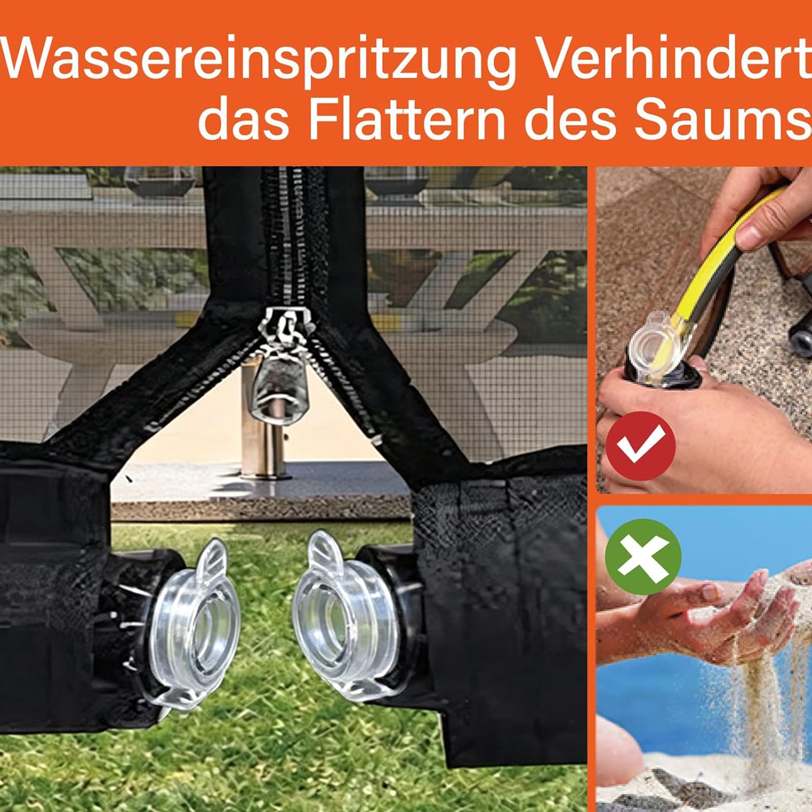 Moskitonetz Pavillon Fliegengitter 3 x 3 m: Insektenschutznetz Reißverschluss Gazebo Netting Verstellbares Pergola Mosquito Net Feinmaschig Outdoor Garten Hof Patio Camping (Schwarz, 300x300x230cm)