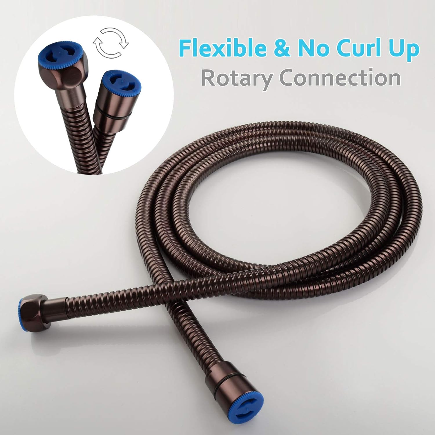 Extra Long Shower Hose 79 Inches, Angle Simple Flexible and No Tangles, Metal Handheld Shower Head Hose, Replacement Bidet Sprayer Hose, Oil Rubbed Bronze : Tools & Home Improvement