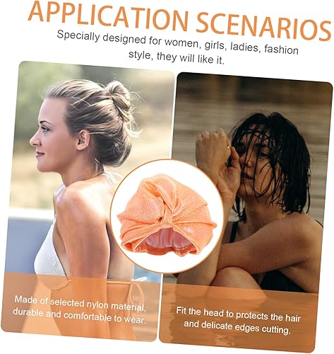 Miniatura 9 de Yardwe 2pcs Swimming Cap Women's Flowers Nylon Elasticity