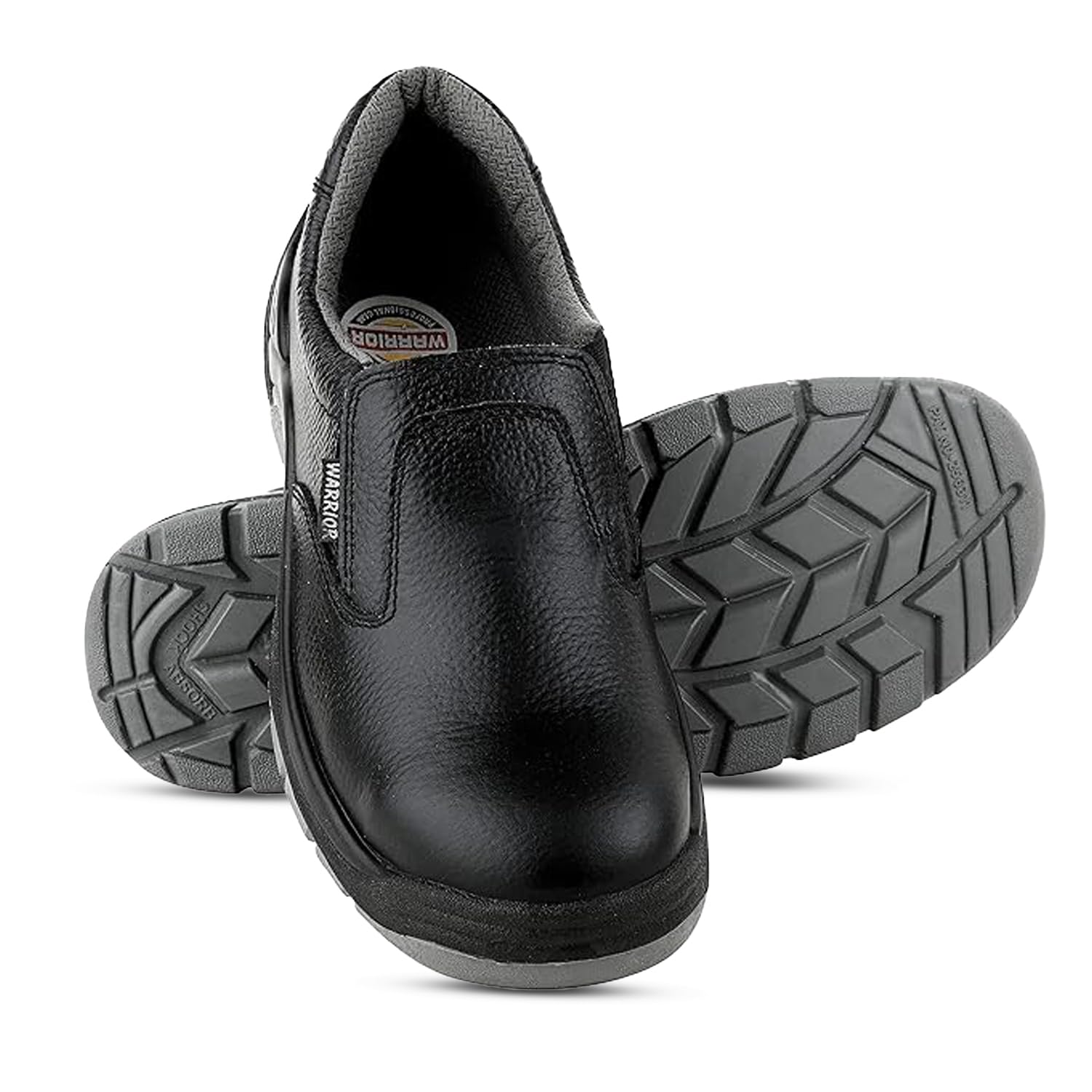 Liberty Warrior Lightweight Slip On Safety Shoes for Man | 3003-123 | Steel Toe Cap | Antislip & Water Resistant | Double Density, Antistatic & Abrasion Resistance | Black & Brown | Size 5-11 UK