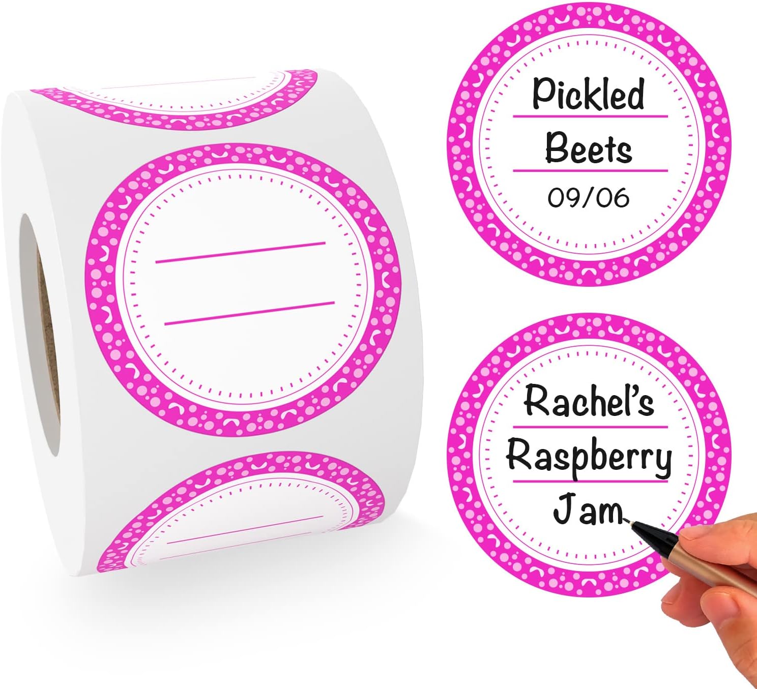 MESS Dissolvable Canning Labels for Jars – 400 Dissolvable Mason Jar Labels - Dissolvable Food Labels for Containers - Jam Homemade Canning Jar Labels Stickers - Removable Mason Jar Labels 2"