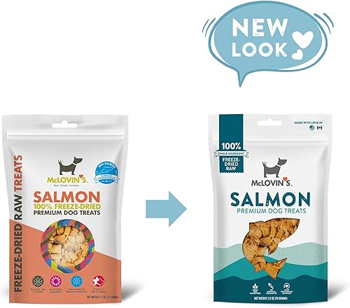 Miniatura 7 de McLovin's Salmon - Golosinas liofilizadas de salmón, 3 x 2.5 onzas (7.5 onzas), recompensas de entrenamiento de perros con alto contenido de