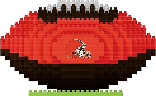 Miniatura 6 de FOCO NFL BRXLZ - Rompecabezas de pelota de fútbol unisex 3D con logotipo del