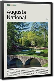 GJLFDKGDK Introduction to Cities in Central America, Augusta National Golf Course Tourism Canvas Wall Art Print Poster For Home School Office Decoration 16x24in(40x60cm)