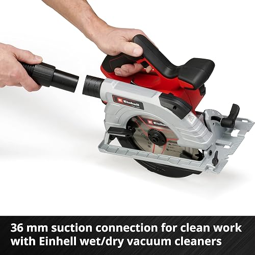 Einhell Cordless Circular Saw 18V Power X-Change, 190mm Brushless Rotary Wood Saw, Tool-Free Adjustment, LED, Dust Extraction, Without Battery TE-CS 18/190 Li Solo - 6