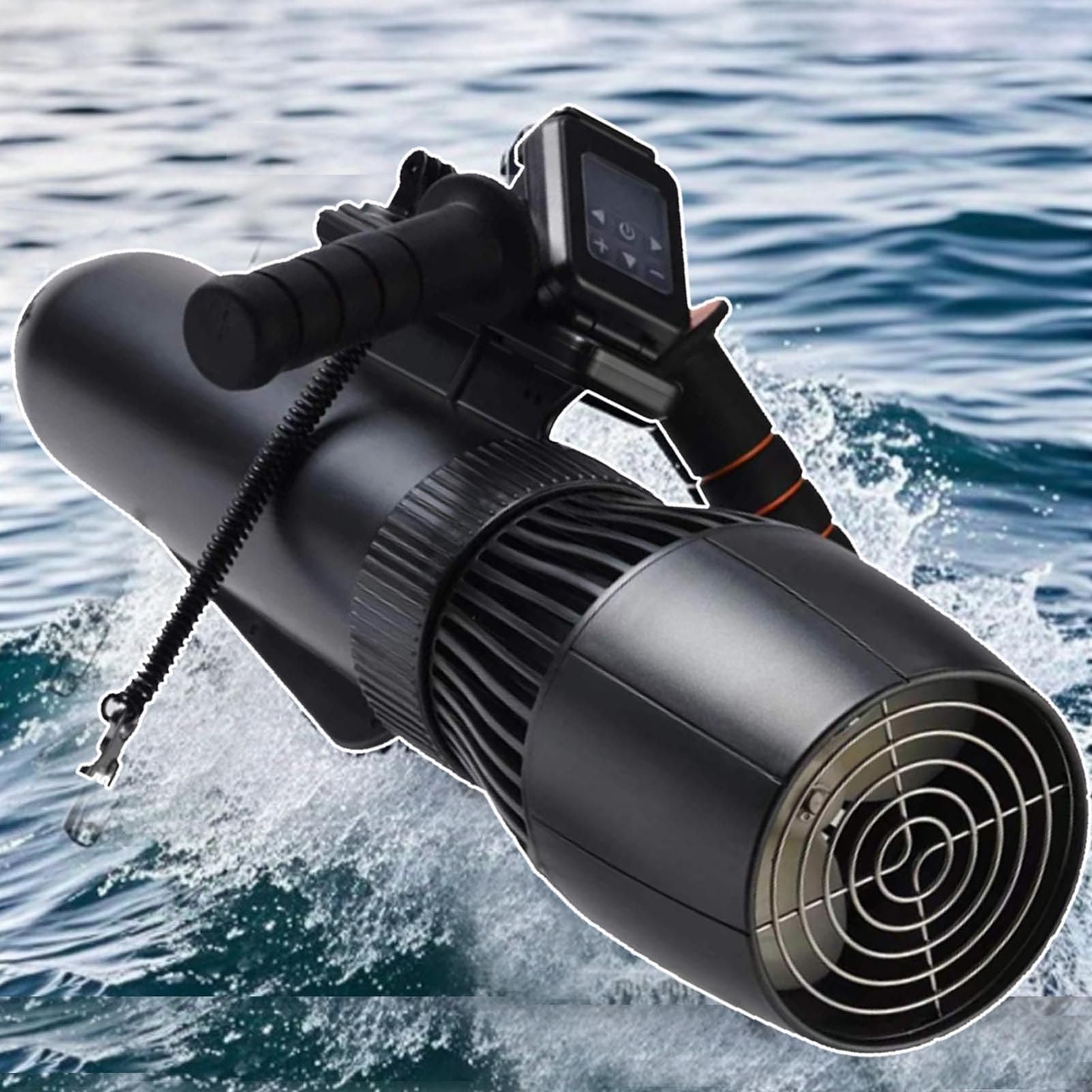 Monopattino subacqueo, propulsore per snorkeling, 500 W/700 W, motore brushless fino a 9 km/h, batteria 10000 mAh, controller per orologio da polso, supporto per fotocamera per avventure acquatiche