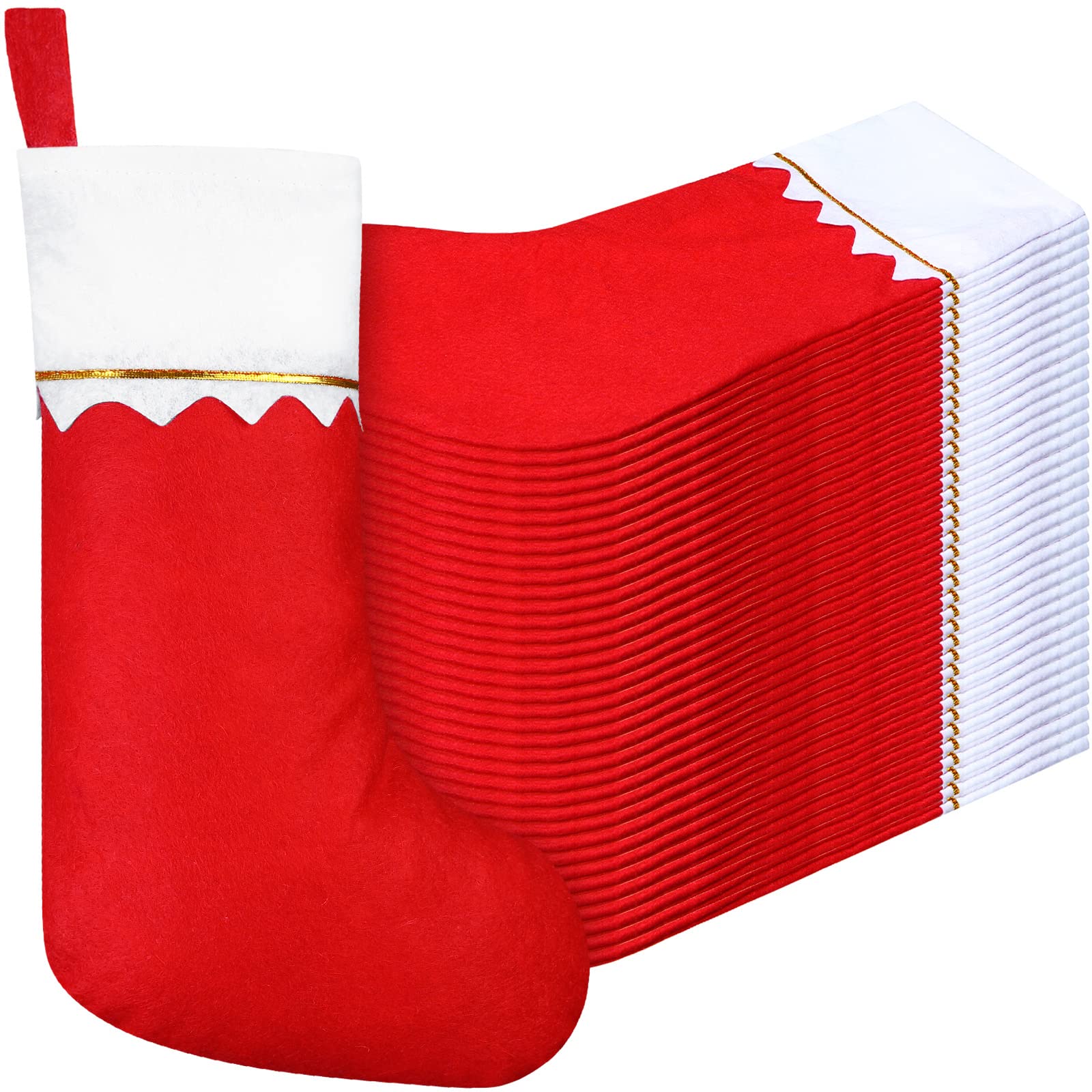 Zubebe 36 Pcs Felt Christmas Stockings