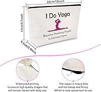 Vista 2 de Sfodiary Bolsa de maquillaje para amantes del yoga, regalos de yoga para mujeres, instructoras de yoga, regalo de agradecimiento para profesores