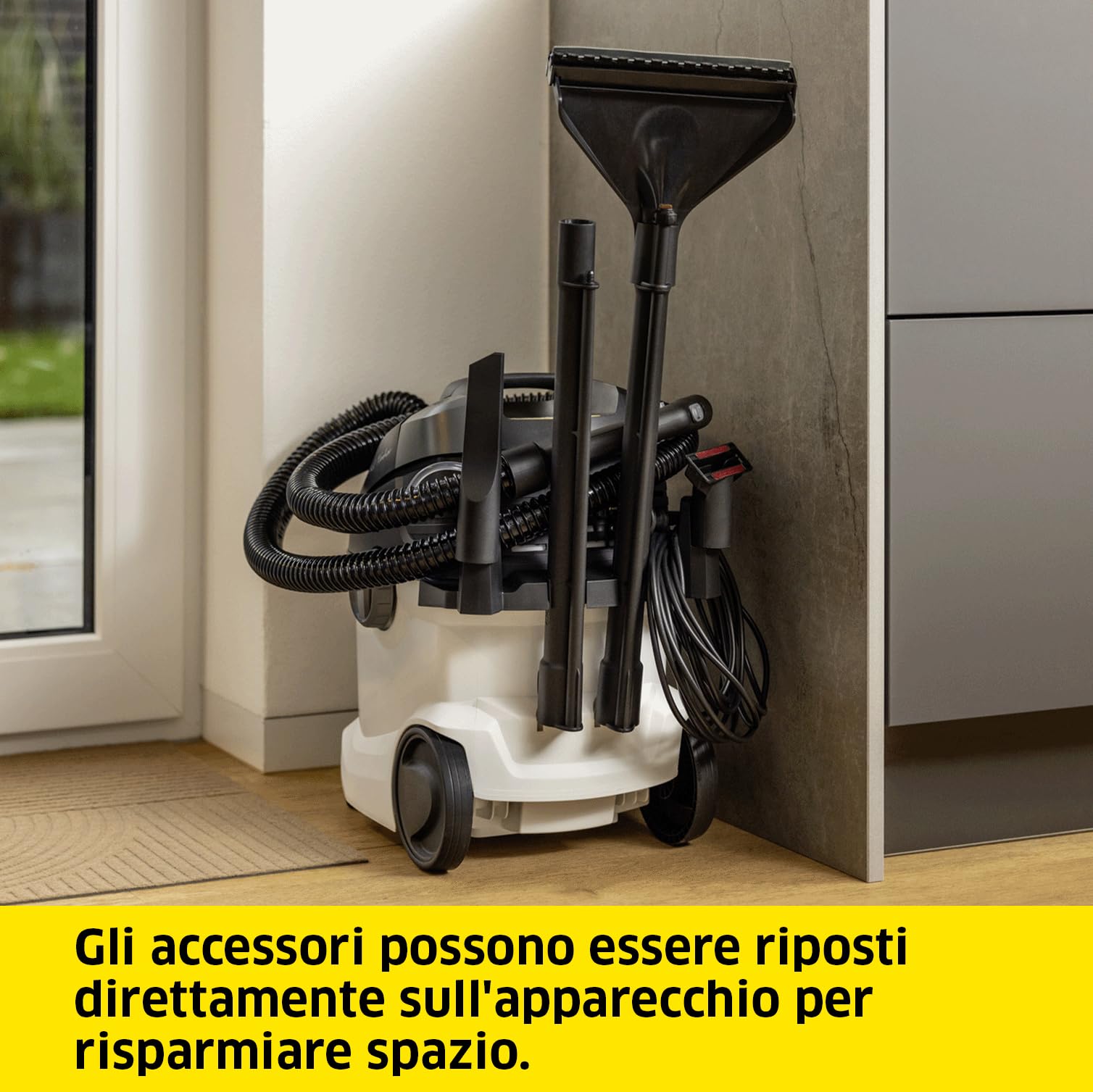 KÄRCHER Lavatappeti Smacchiatore SE 6 Signature Line, tubo a spruzzo 2 in 1, serbatoio acqua pulita e acqua sporca: 4 l, bocchetta per il lavaggio della tappezzeria, per pavimenti, poltrone e tessuti