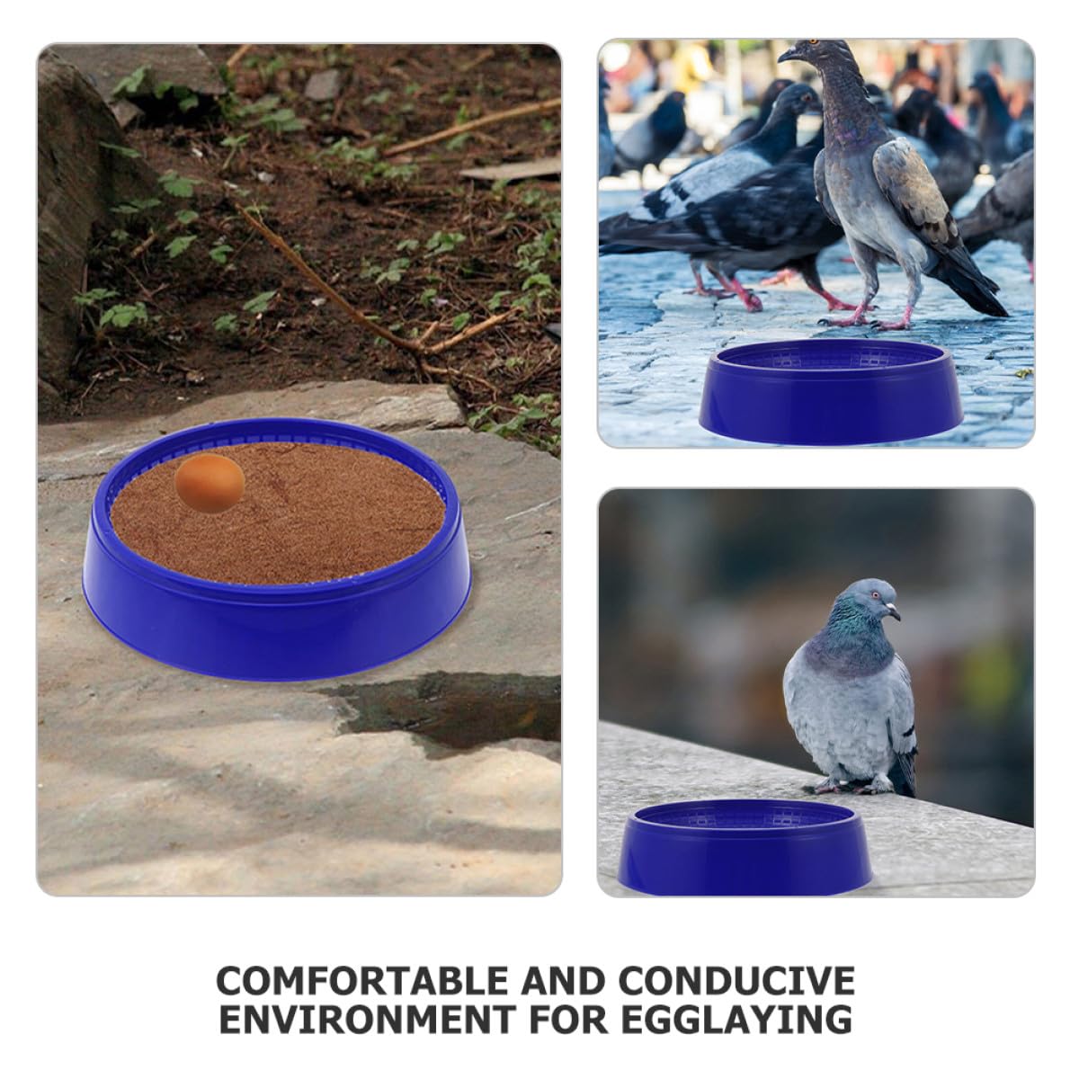 Set da 8 Ciotole in Plastica per Nido di Piccioni, Supporto Stabile per Allevamento e Schiusa Uova, Accessori per Gabbie di Uccelli Base Antiscivolo, per Allevatori di Colombe