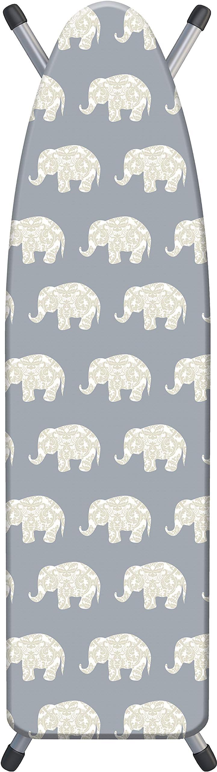 Laundry Solutions by Westex Damask Elephant Deluxe Triple Layer Extra-Thick Ironing Board Cover and Pad, 15" x 54"