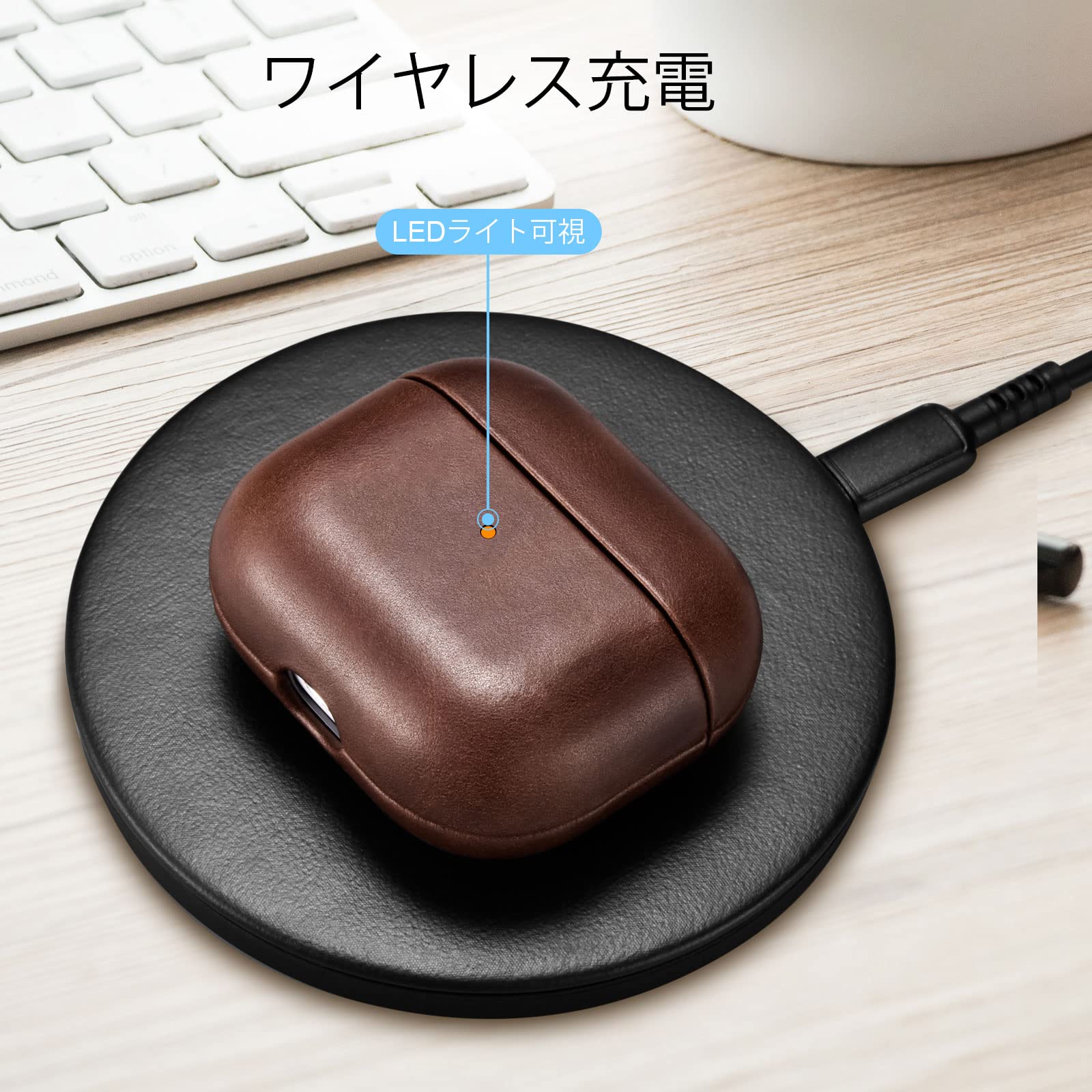 AirPods 3 ケース Airpods 第3世代 専用カバー LEDライト Amazon | Anqrp AirPods 3 ケース Airpods 第3世代 専用カバー