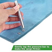 Vista 6 de Kit de herramientas de punzonado, 11 piezas, cierre a presión de cuero, ajuste de remaches, herramientas de troqueles para perforar e instalar botón