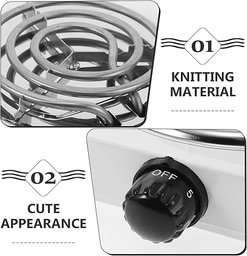 Miniatura 7 de Temperature Controlled Electric Double Burner Portable Hot Plate Stove Lightweight Stainless Steel Coil Burner for Home Kitchen Dorm Camping with