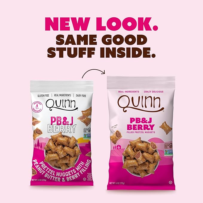 Quinn Gluten Free PB&J Nuggets – Snack Salado Vegano 6 oz Pack de 4 miniatura 4