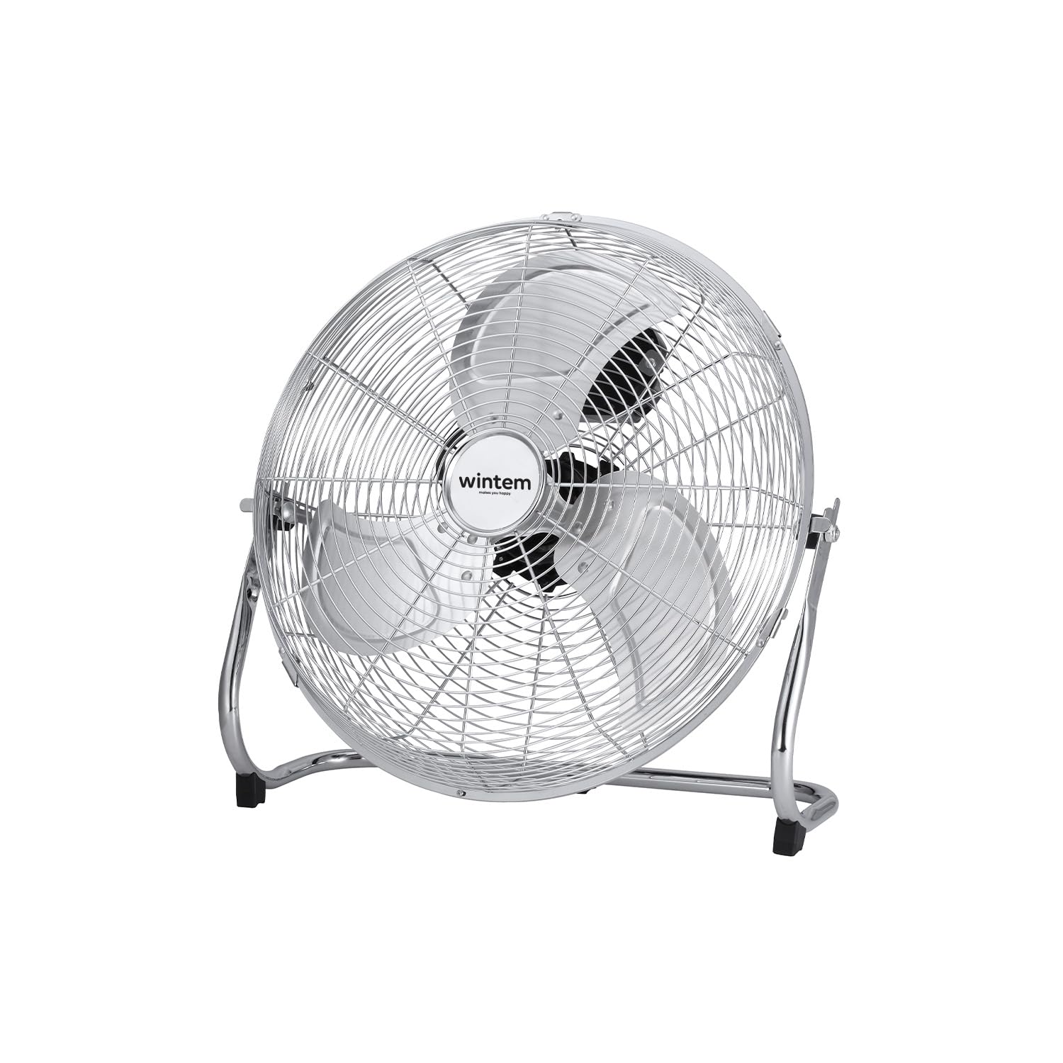 Avilia - Ventilatore a Piantana da Terra Inclinazione Regolabile – Ø40 cm, 3 Pale Metallo, 65W, 3 Velocità | Ventilatore da Terra Potente, Griglia Rete 410, Cavo 1,8 m, Spina Francese (Silver)