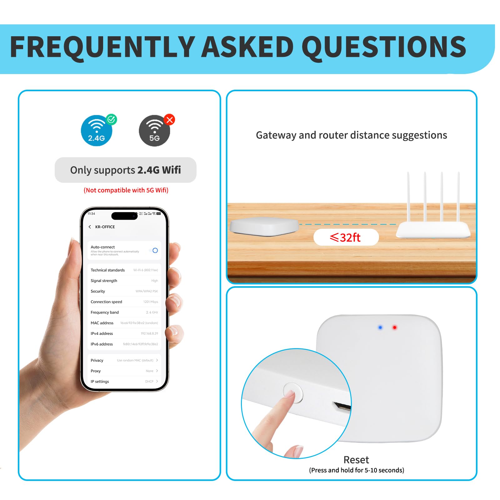 Tuya Smart Hub, WiFi Gateway for Smart Door Lock(Tuya BlE) with Remote Control, Bluetooth to WiFi Bridge, Bluetooth Mesh(SIG), Compatible with Alexa & Google Assistant, Supports 2.4GHz Bands