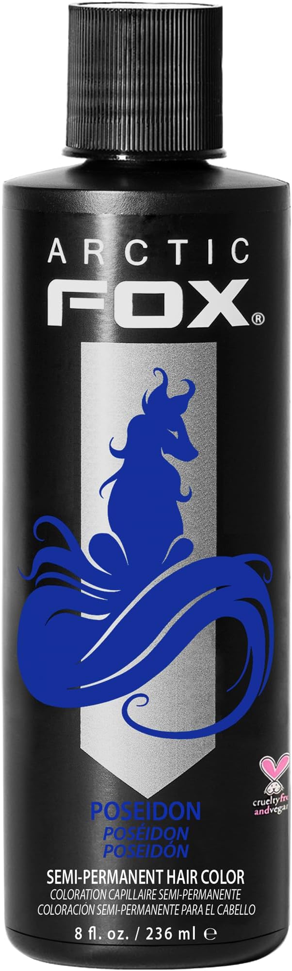 Vegan and Cruelty-Free Semi-Permanent Hair Color Dye (8 Fl Oz, POSEIDON)