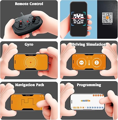 Miniatura 5 de Kit de construcción todoterreno 4x4, juguete de construcción de vástago 2 en 1 con control remoto, juguete de construcción de autos de carrera