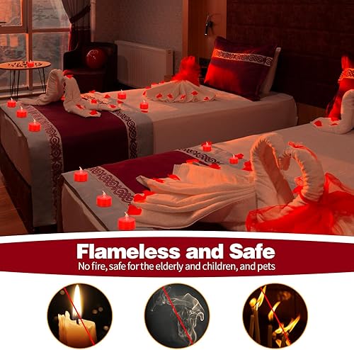 Miniatura 14 de Velas de té LED, paquete de 24 velas de té parpadeantes sin llama, luz amarilla cálida, duran más de 200 horas, funcionan