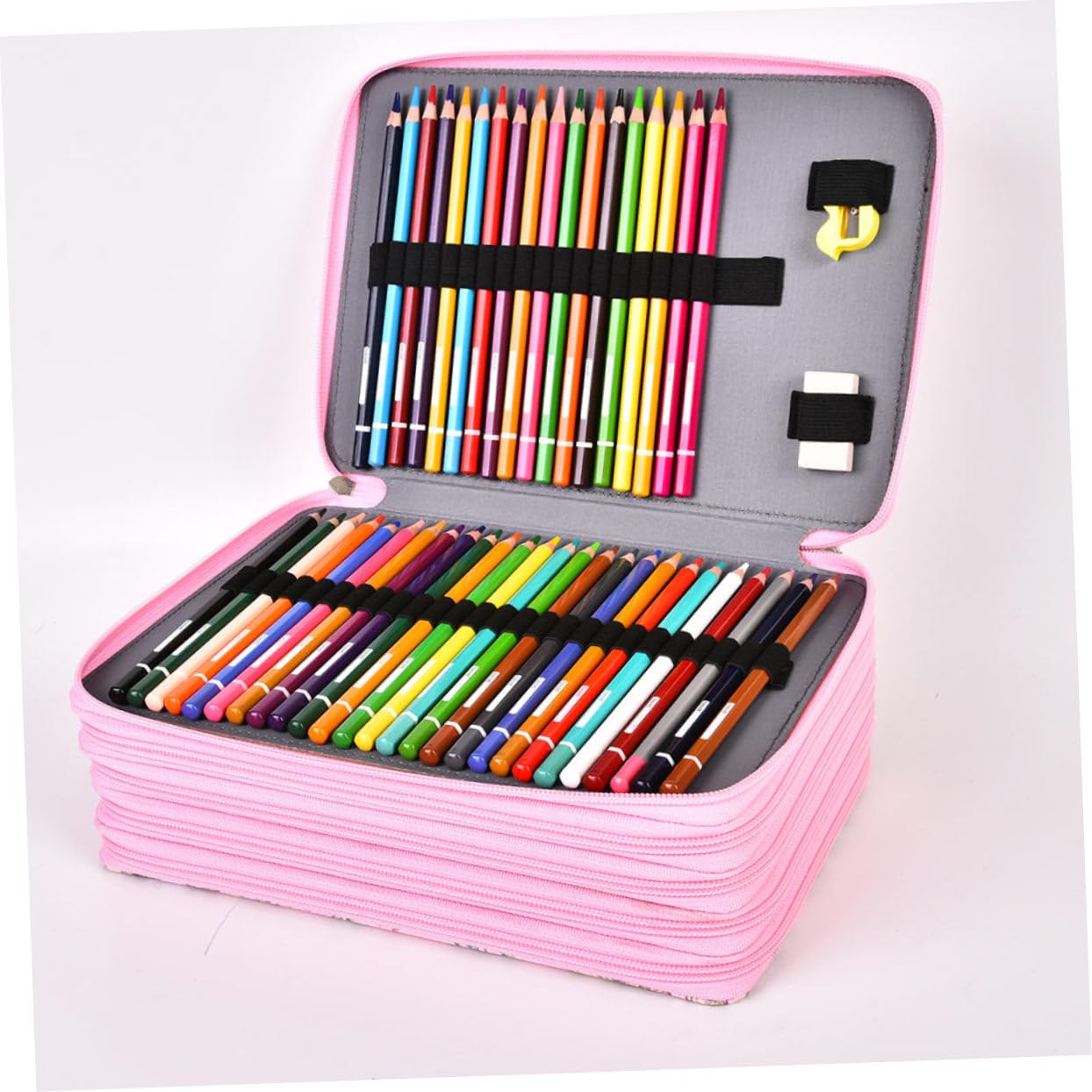 OSALADI Trousse à Crayons Emplacements Sac de Rangement Pratique Élégant pour Crayons à Dessin Capacité pour Étudiants Artistes
