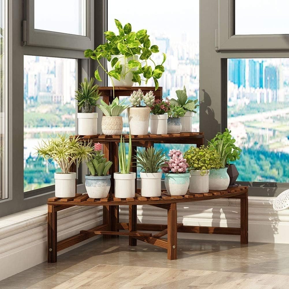 Flower Stand Flower Ladder Display Rack Wooden Indoor Balcony Plant Stand Outdoor Garden Decoration Flower Racks image 3