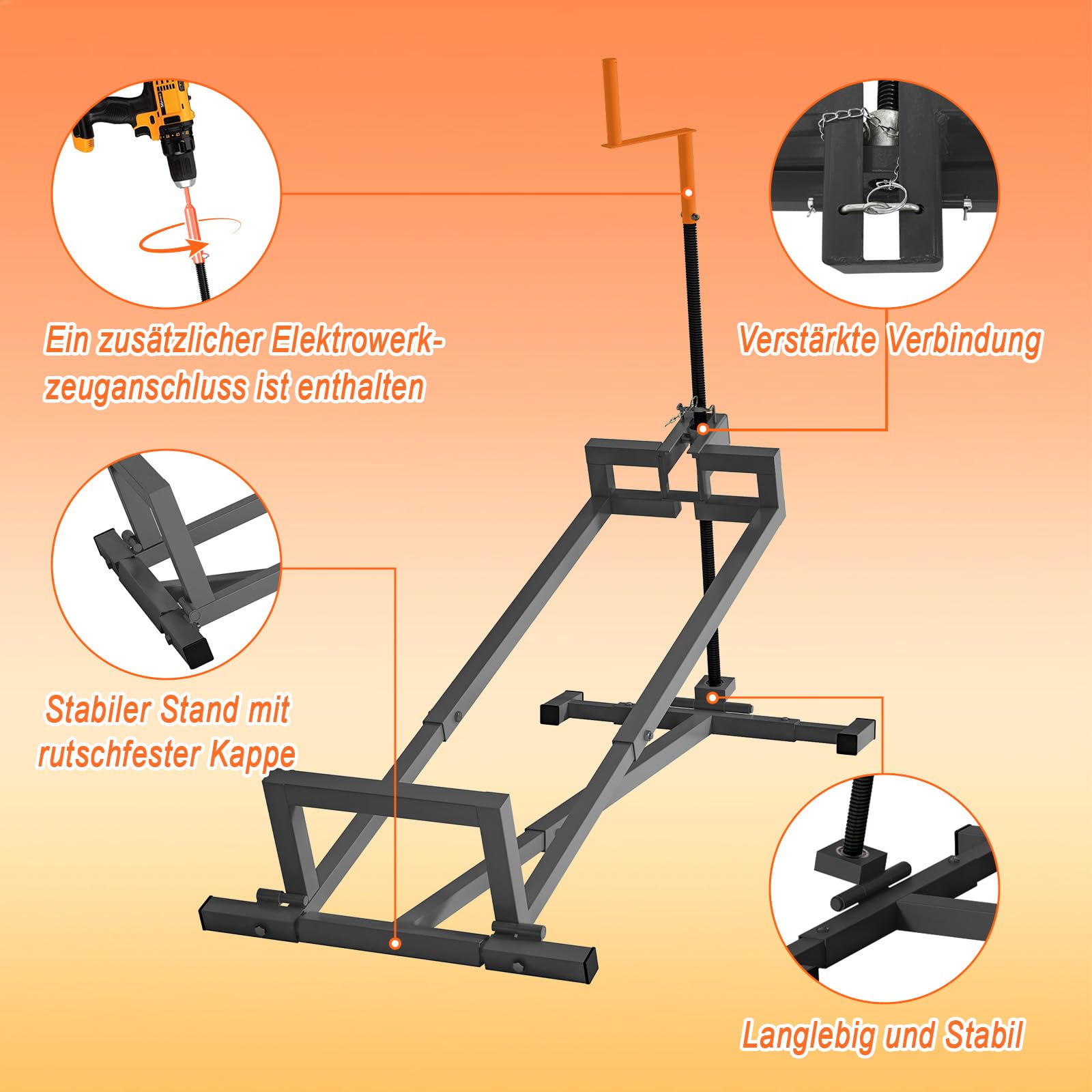Thanaddo Rasentraktorheber Hebevorrichtung, Hebebühne Aufsitzmäher, Reinigungshilfe universal, Rasentraktorheber zum Aufsitzmähern oder Quads Stil 2