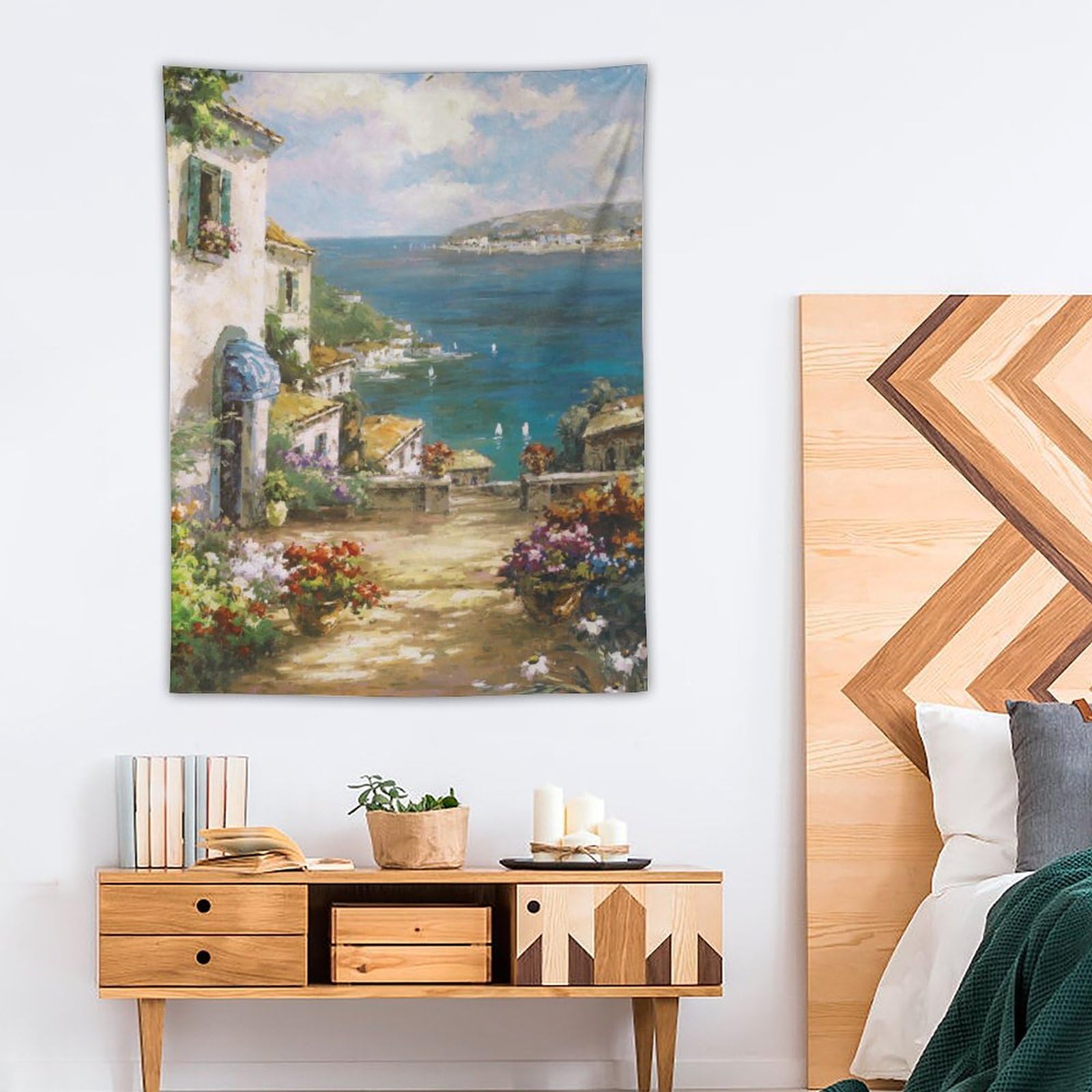 キャンバスプリント☆Society6で購入☆絵画「海辺に続く窓辺」だ