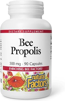 Natural Factors, Bee Propolis Extract 500 mg, Supports a Healthy Immune System, 90 capsules 90 servings
