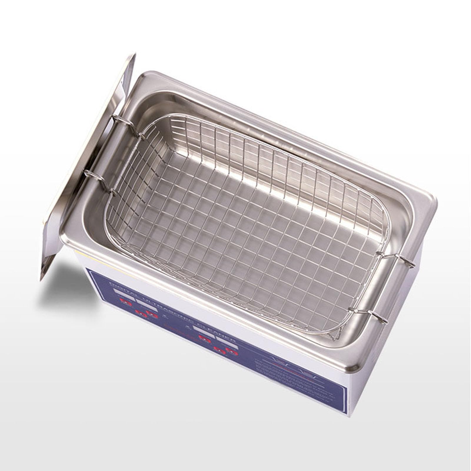 Máquina limpiadora ultrasónica con Temporizador Digital y Calentador, para Joyas, Monedas, Piezas de Metal, inyector de Combustible, Registro, Placa de Circuito, latón, etc.(Size:3.2L)