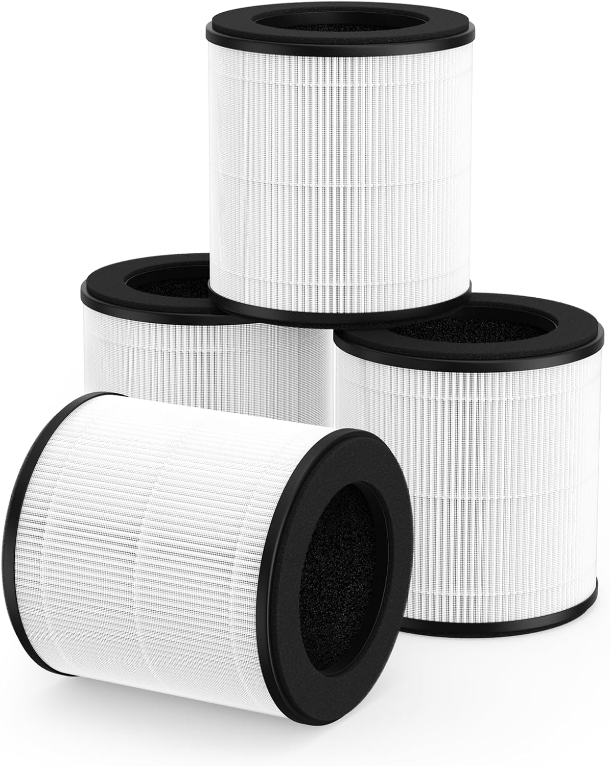 4-Pack B-D02L True HEPA Replacement Filter Compatible with MOO-KA and KOIOS B-D02L Purifier, H13 True HEPA Air Filter Set