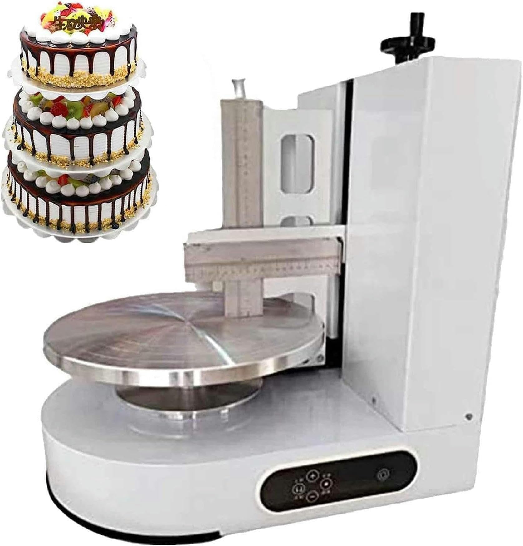 Esparcidor automático de Pasteles de 4-12 Pulgadas, Decorador de Revestimiento Suave de Crema de Mantequilla para Pasteles de cumpleaños, Máquina alisadora de Crema de Mantequilla
