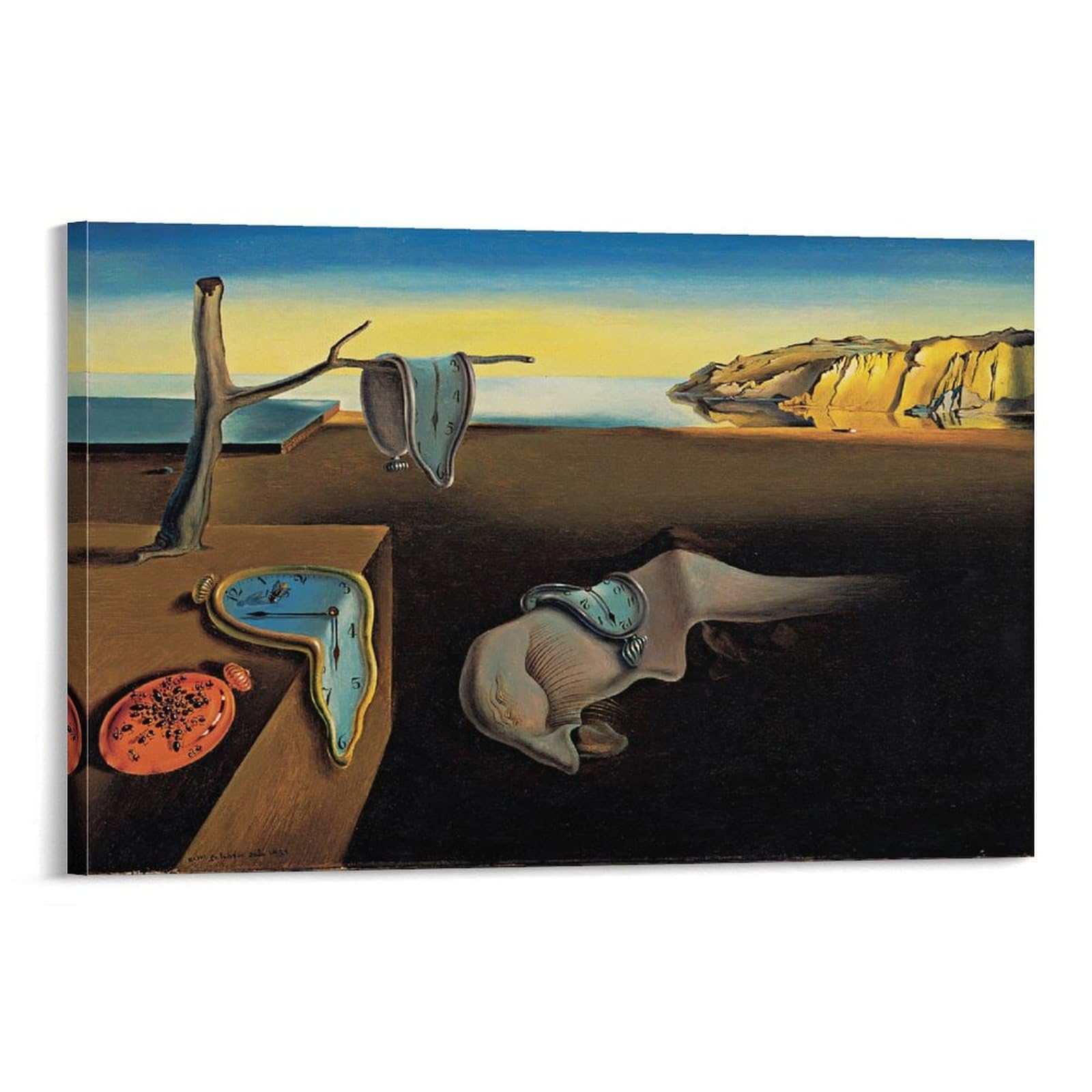 Salvador Dali Wall Art Prints The Persistence of Memory Art Poster Artworks Picture Print Poster Wall Art Painting Canvas Decor Home Posters 12x18inch(30x45cm) — image 1