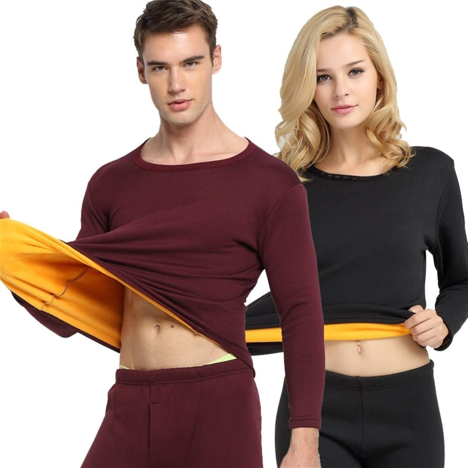 Bielizna termiczna dla mężczyzn, zima, zestaw dla kobiet, ciepły w zimnej porze roku, rozmiar M do 4XL, materiał (kolor: szary, rozmiar: 3XL.)