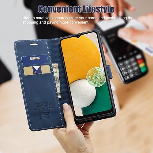 Miniatura 7 de Funda para Samsung Galaxy A13 5G, Samsung Galaxy A13 5G con tarjetero bloqueo RFID atril magnético, funda de cuero con tapa para Samsung Galaxy A13
