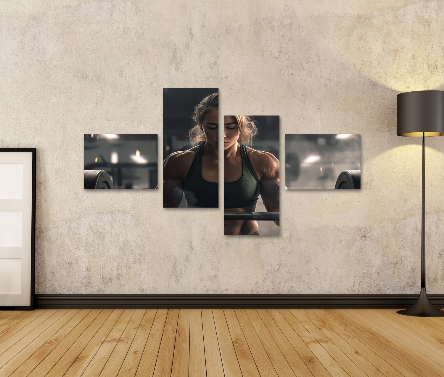 islandburner Immagine su tela Allenamento pesi potente in palestra per gli appassionati di fitness palestra Immagini da parete poster