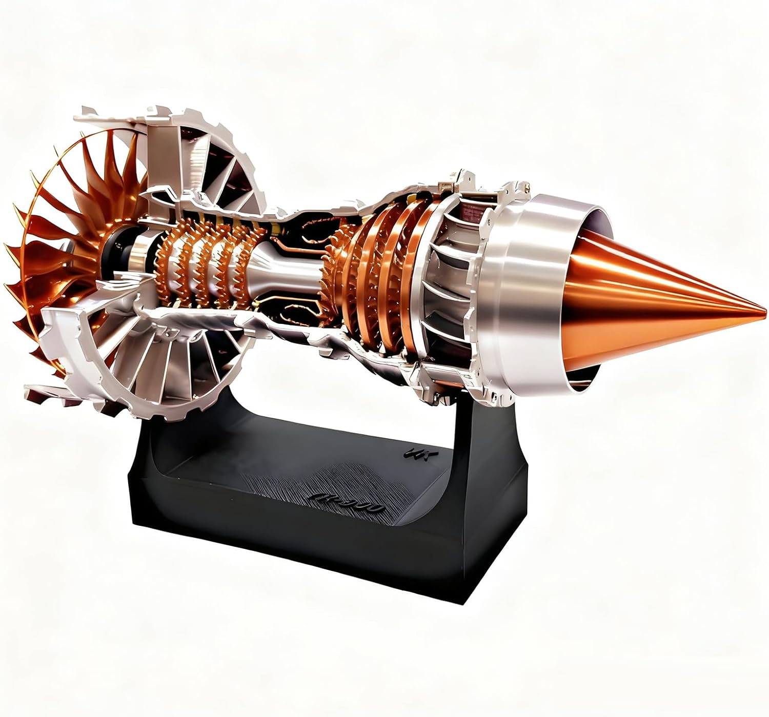 Turbofan Engine Model,Jet Engine Model,3D Printed Mechanical Science Aeroplane Engine Building Kit for Adults & Teen 14+,Educational Science Stem Gift for Collection Art Hobbyists(23cm/9.3 Inch)